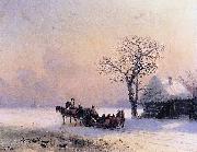 Ivan Aivazovsky Winter Scene in Little Russia Germany oil painting artist